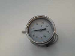 50mm(2inch) Dial capillary thermometer with remote bulb with U clamp